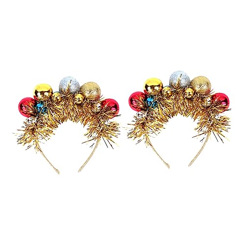 2St Weihnachtskugel-Stirnband Weihnachtsball Haarreifen Kinder Weihnachts Haarschmuck Haarbänder Kopfbedeckung für Weihnachten Haarschmuck für Weihnachten empfindlich schmücken von CIMAXIC