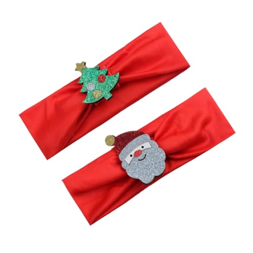 2er Satz Weihnachts-stirnbänder Haarschmuck Für Babys Kleinkinder Mädchen Kopfschmuck Mit Glitzer-design Passend Zu Weihnachtskostümen von CIMAXIC