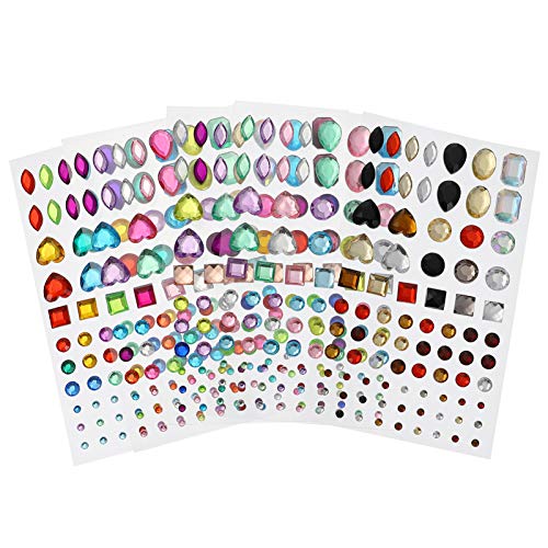 6 Blatt Dekorative Acrylkristallaufkleber Handgefertigte Diy-3d-diamantaufkleber Aufkleber Kristallaufkleber von CIMAXIC