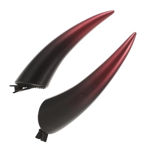 CIMAXIC 1 Paar Schwarze Teufelshorn Haarklammern für Halloween Gothic Zubehör für Kostüme Langlebig und Vielseitig Einsetzbar für Haar und Modeschmuck von CIMAXIC