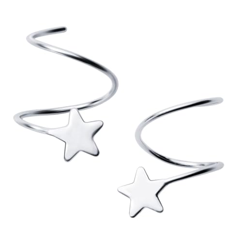 CIMAXIC 1 Paar Sterling Silber Ohrringe mit Stern Design für Damen Eleganter Ohrschmuck für Verschiedene Anlässe Leicht und Komfortabel Langlebig und Hautfreundlich von CIMAXIC