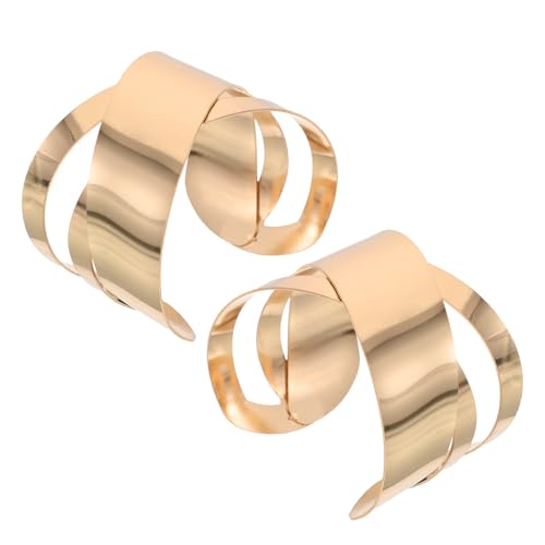CIMAXIC 1 Paar unregelmäßige, weit geöffnete Armreifen, Punk-Metall, ausgehöhlte Oberarmbänder für geometrische Armmanschetten, Schmuckzubehör von CIMAXIC
