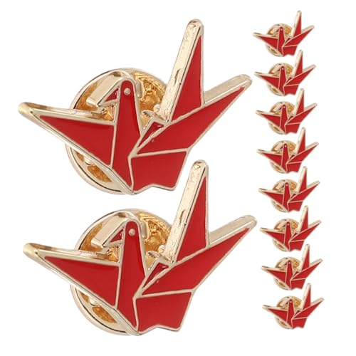 CIMAXIC 10 Stück Origami Broschen aus Legiertem Kreative Cartoon Anstecknadeln Dekorative Pins für Rucksäcke Jacken und Kleidung Symbolisch für Vielseitig Einsetzbar und Stilvoll von CIMAXIC