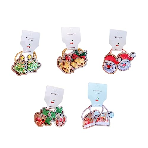 Weihnachts-haargummi 10 Stück Mit Pferdeschwanzhalter Haarschmuck Für Mädchen Frauen Lockiges Glattes Haar von CIMAXIC