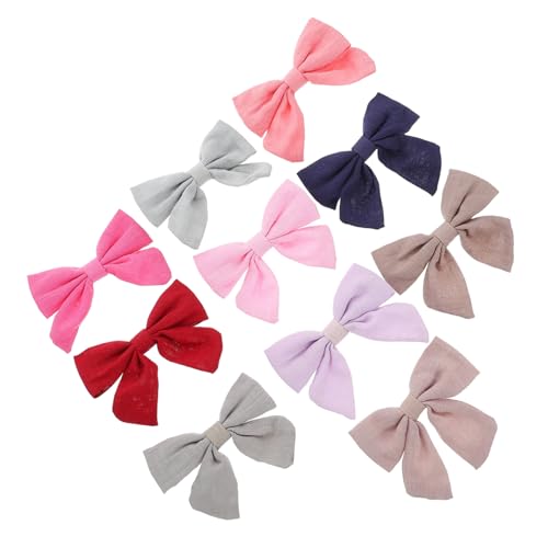 10er Set Haarspangen Mit Schleife Damen Haarspangen Baby Haarschleifen Stabil Bequem Mehrfarbig Für Frisuren von CIMAXIC