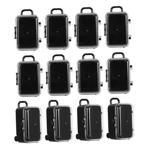 CIMAXIC 12-teilige Mini-kofferbox Transparente Bonbonbox Aus Kunststoff Reiseaufbewahrungsbox Kleine Süßigkeitenbox Für Hochzeitsgeschenke Partydekoration von CIMAXIC