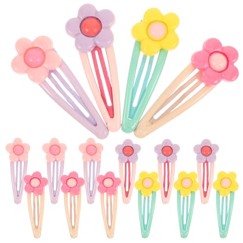 CIMAXIC 16 Stück Blumen-Haarnadeln für Mädchen: Bunte kleine Blumen-Haarspangen – Accessoires für Frauen und Mädchen – süße Blumen-Haarspangen zum Stylen von CIMAXIC