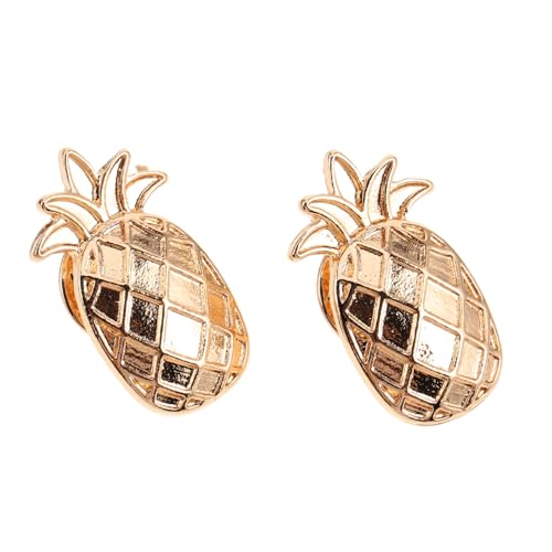 CIMAXIC 2 Stück Cartoon Ananas Broschen aus Zinklegierung Modische Anstecknadeln für Cardigan Umhang und Hut Vielseitige Schmuckpins für Sommerpartys und Strandaccessoires von CIMAXIC