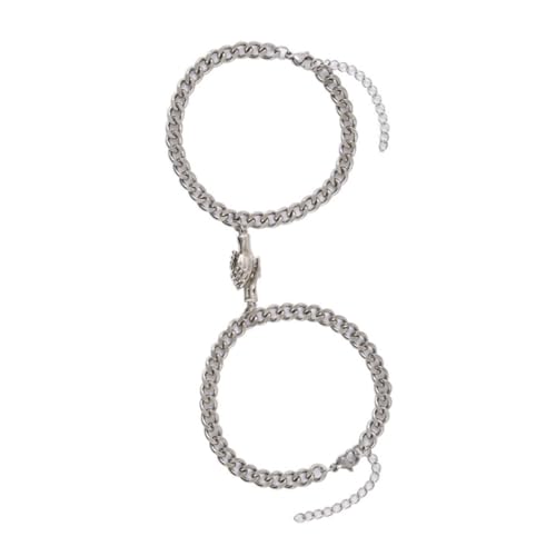 CIMAXIC 2 Stück Kreative Partnerarmbänder aus Stilvolle Handgelenkkette Dekoratives Schmuckgeschenk zum Valentinstag und Jahrestag für Freund und Freundin von CIMAXIC