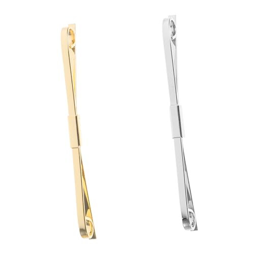 CIMAXIC 2 Stück Multifunktionale Pullover Clips Goldene Silberne Cardigan Krawattennadel für Dekoration und für Strickjacken und Oberteile von CIMAXIC