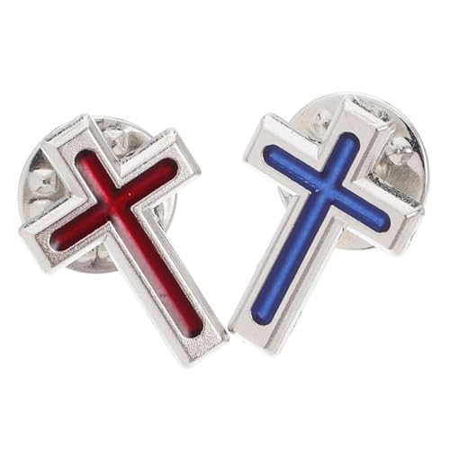 CIMAXIC 2 Stück Religiöse Kreuz Anstecknadel Herren Brosche für Sakramente Festliche Anlässe Christliches Schmuckaccessoire Einfache Befestigung Ausdrucksstarkes Design von CIMAXIC
