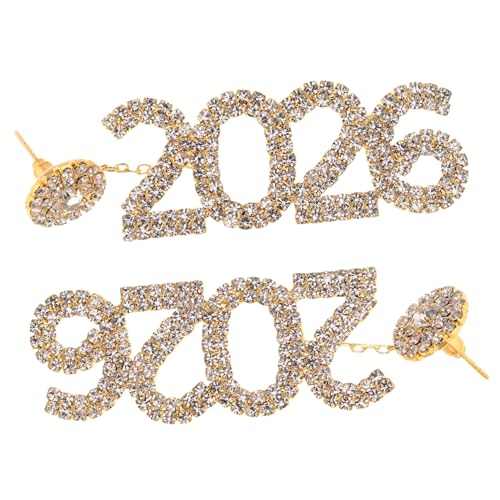 CIMAXIC 2 Stück Teiliges Dangle Ohrhänger mit Funkelnden Kristallen Leichte Ohrstecker für Damen Vielseitiger Schmuck für Silvesterfeier und Festliche Anlässe von CIMAXIC