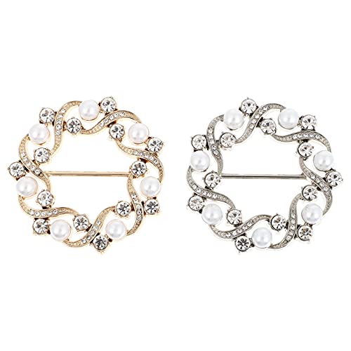 CIMAXIC 2 Stück Teiliges T shirt Clips aus Modische Schal Kleidungsringe Vielseitige Schnallen für T shirts Hemden Seidenschals und Gürtel Einfach Anzubringen Entfernen Stilvolle von CIMAXIC