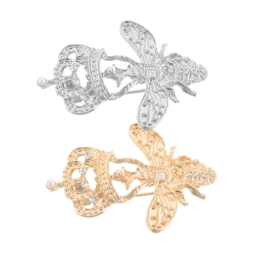 CIMAXIC 2 Stück Zinklegierung mit Funkelnden Strasssteinen Glitzernde Kleidungslabel Pins für und Accessoires von CIMAXIC