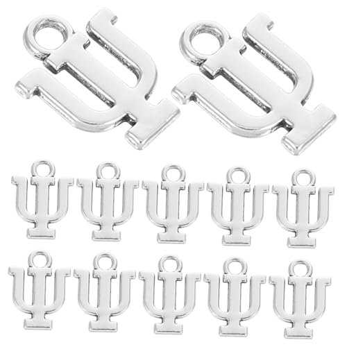 CIMAXIC 20 Stück Teiliges Psi Symbol Anhänger Glatte Legierte Psychologie Charms Stilvolle Buchstabenanhänger für DIY Halsketten Armbänder und Schlüsselanhänger Langlebige Schmuckzubehör von CIMAXIC
