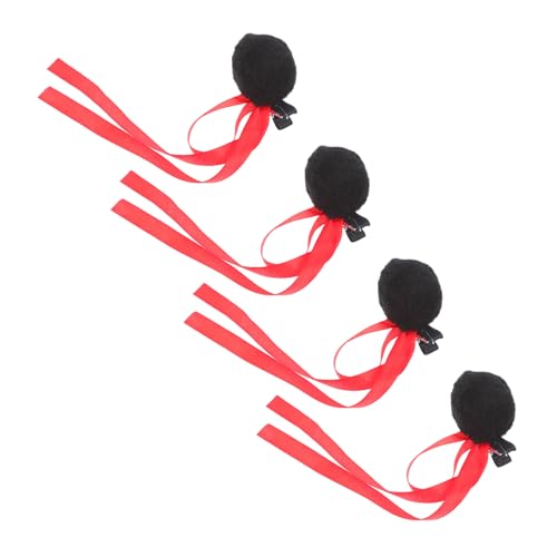 CIMAXIC 2paare Haarschmuck Für Mädchen Pompon-haarspangen Mit Band Multifunktionale Haarspangen Zum Stylen Für Partys Hochzeiten Und Alltag von CIMAXIC