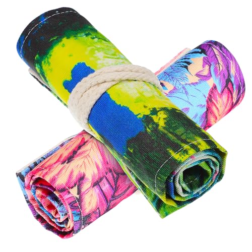 CIMAXIC 2Stücke Bleistift Rolltaschen mit Fächern Federmäppchen Ahornblatt Design für Künstler Studenten und Zeichner Praktischer Bleistift Organizer für Zeichnungen CIMAXIC 2Stücke Bleistift Rolltaschen mit Fächern Federmäppchen Ahornblatt Design für Künstler Studenten und Zeichner Praktischer Bleistift Organizer für Zeichnungen von CIMAXIC