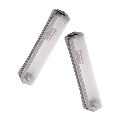 CIMAXIC 2er Set Federmäppchen Aus Transparentem Netzmaterial Praktische Und Multifunktionale Schreibwaren Organizer Für Schüler Größe Ideal Für Stifte Und Zubehör von CIMAXIC