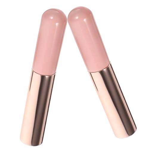 2st Lippenbürste Make-up Pinsel Lippen-make-up Lippenpinsel Für Damen Lippenapplikator Aus Silikon Lipgloss- Lippenstiftpinsel Lippenstäbe Staubdicht Metall Werkzeug von CIMAXIC