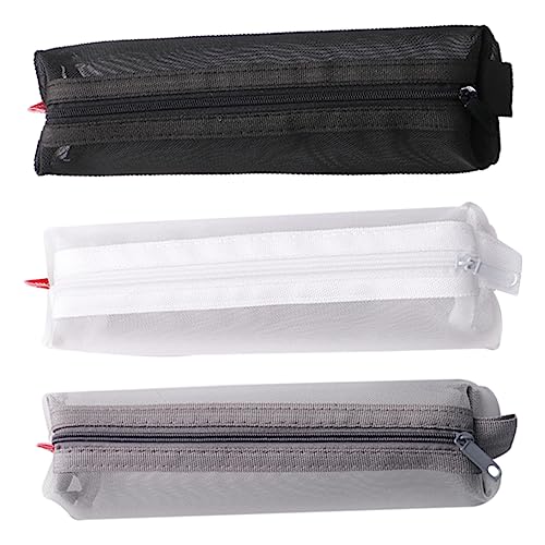 CIMAXIC 3stücke Transparente Stifttasche Mit Reißverschluss Tragbare Schreibwaren Tasche Große Kapazität Stifte Aufbewahrungstasche Für Stifte Bleistifte Und Andere Kleinigkeiten von CIMAXIC