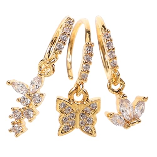 CIMAXIC 3 Stück Teiliges Nasenpiercing Elegantes Edelstahl Nasenringe mit Zierstein Verziert Hautfreundlich und Sicher für Damen und Herren von CIMAXIC