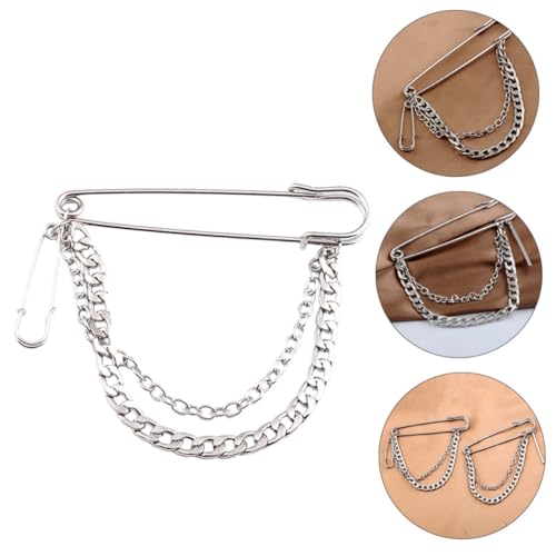 CIMAXIC 3 Stück Teiliges Vintage Broschen mit Hip hop Kettendesign Modische Anstecknadeln für Kleidung Leichte und Bequeme Western Corsage Stilvolle Damen Schmuckaccessoires von CIMAXIC