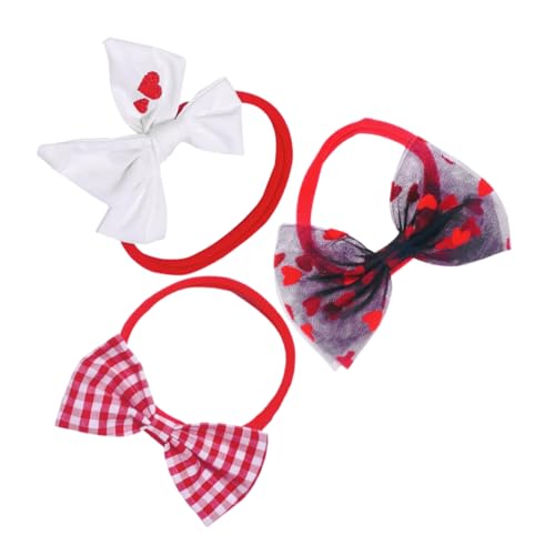 3St Valentinstag-Stirnband Blumenmädchen-Stirnband mit Schleife baby stirnbänder kinder haarspangen haarspange kinder Haarbänder Haargummis für Kleinkinder Schleife Kopfbedeckung von CIMAXIC