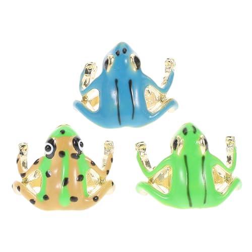 CIMAXIC 3 Stück Verstellbare Frosch Ringe Robustem Zinklegierungsmaterial Offene Minimalistisches Design Angenehmer Sitz Vielseitiger Damenschmuck für Alltag Arbeit und Partys von CIMAXIC