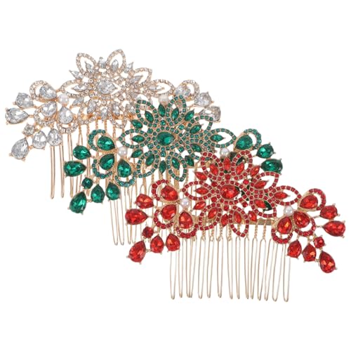 CIMAXIC 3-teiliges Haar-Accessoire mit Strasssteinen: Glitzernde Blumen-Haarkämme für Damen – Seitliche Kämme mit Metall-Strasssteinen – Haarnadeln für Hochzeitsfeiern CIMAXIC 3-teiliges Haar-Accessoire mit Strasssteinen: Glitzernde Blumen-Haarkämme für Damen – Seitliche Kämme mit Metall-Strasssteinen – Haarnadeln für Hochzeitsfeiern von CIMAXIC