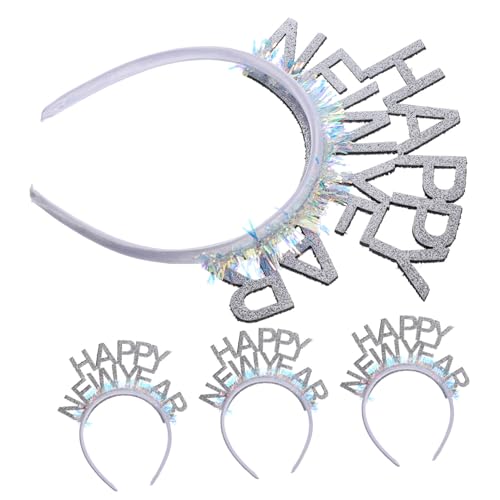 4 Frohes Stirnband weihnachts-Haarreifen Tiara für Jahr 2024 Weihnachtsdekoration Weihnachts-Requisiten Haarschmuck für stirnband Silvester von CIMAXIC