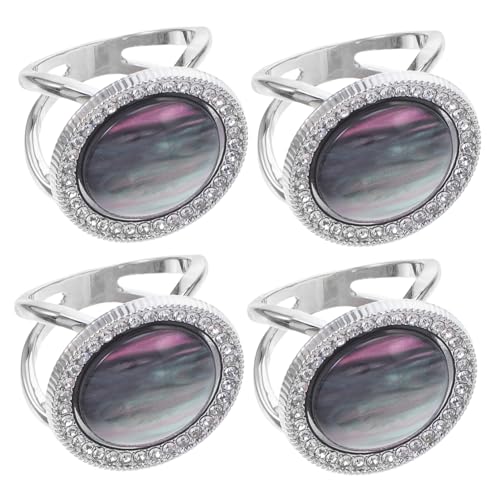 CIMAXIC 4 Stück Retro Schalclip aus Robustem Legierungsmetall Runde T Shirt und Pullover Broschen für Damen Vielseitiger Halter für Seidenschals und Kleidungsakzente Einfaches Styling für von CIMAXIC