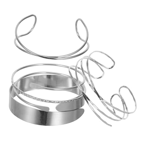 CIMAXIC 4 Stück Teiliges Armreif Verstellbar Offen Geometrisches Design Modernes Expandierbares Armband aus Langlebiger Legierung Glatte Oberfläche Stilvolles Schmuck Accessoire für Damen von CIMAXIC