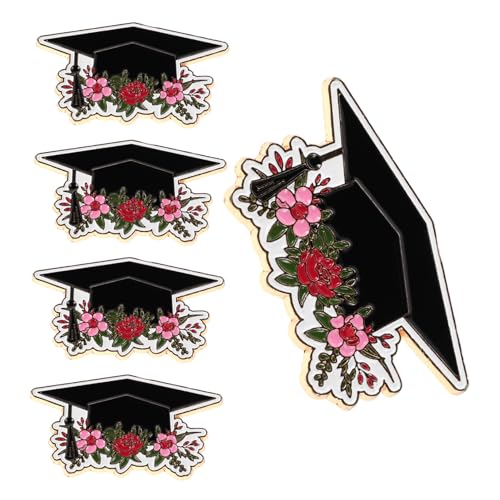 CIMAXIC 5 Stück Minimalistischer Metall Abschlussbroschen Stilvolle und Langlebige Anstecknadeln für Abschlussfeiern Vielseitiges Graduation Season Accessoire für Absolventen von CIMAXIC