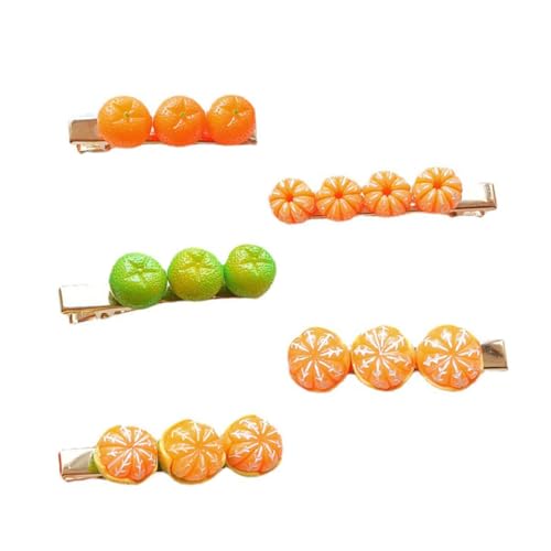 Elegante Haarspangen mit Orangefarbenen Früchten 5er-pack Haarspangen für Damen Vielseitig Einsetzbar für Styling-dekorationen von CIMAXIC