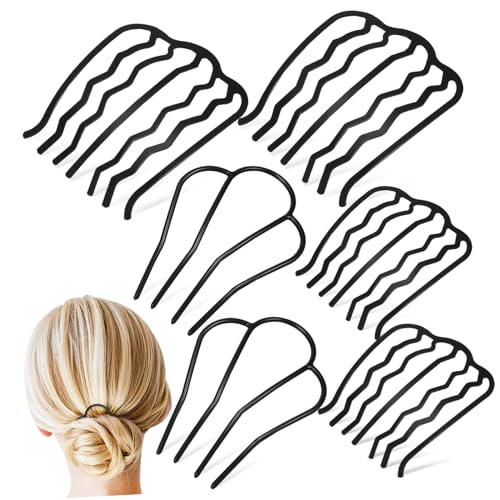 6 Stk Haarseitengabel Haarstyling-clip Einsteckkamm Klein Haarknoten-clip Haarkamm Steckkamm Haarspange Haarnadel Mit 4 Zinken Steckkamm Damen Kugelkopf Friseurwerkzeug Metall von CIMAXIC