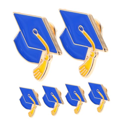 CIMAXIC 6 Stück Teiliges Abschlussmützen Broschen Legierung Leicht und Praktisch Erinnerungsbrosche für Abschlussfeiern Schmuck für Schüler und Studenten von CIMAXIC