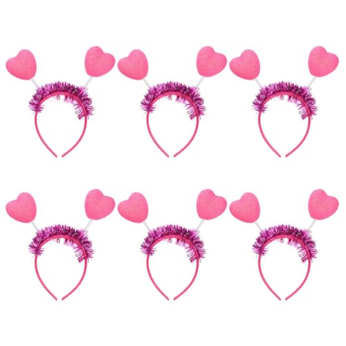 6st Liebe Stirnband Liebe Herz Kopfschmuck Valentinstag Stirnband Boppers Liebe Herzhaare Valentinstag Kopfschmuck Herz-stirnband Für Mädchen Braut Mode Kleidungsstücke Schaum von CIMAXIC