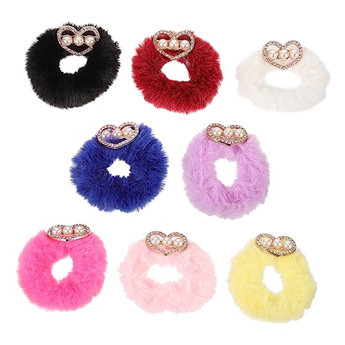 8st Elastisches Haarseil Haarschmuck Für Mädchen Haargummis Für Frauen Kawaii Haargummis Süße Haargummis Flauschige Haargummis Haarband Muster Fräulein Pferdeschwanz Plastik von CIMAXIC