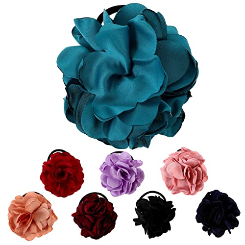 8st Haargummi Mit Künstlichen Blumen Haarband Gummi Retro-haarbänder Kleine Haargummis Pferdeschwanzhalter Seil Blumenhaarschals Haarseilblume Stoff Haarnadel Elastisch Mädchen von CIMAXIC