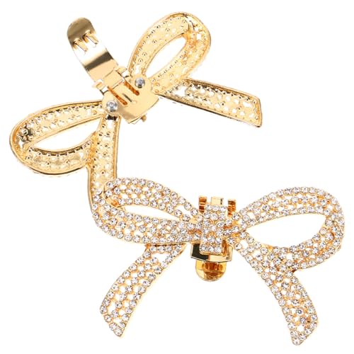 CIMAXIC Abnehmbare Strass Schuhclips mit Schleifen Design Dekorative Schuhschmuck Charms für Damen Vielseitige Metall Schuhschnallen für High Heels Sandalen und Hochzeitsschmuck von CIMAXIC