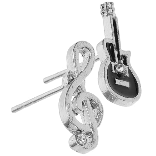 CIMAXIC Asymmetrische Gitarren Musiknoten ohrstecker Damen Ohrschmuck Musikthema Geschenk Modisch Leicht und Komfortabel für Alltag und Besondere Anlässe von CIMAXIC