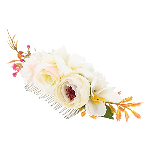 CIMAXIC Brautkamm künstliche Blumenhaarseitenk?mme Blumenhaarclip hair accessories for girls hochzeitshaar schmuck Blumenmädchen-Kopfschmuck Blumenmädchen Haarspange Braut Haarschmuck Rose von CIMAXIC