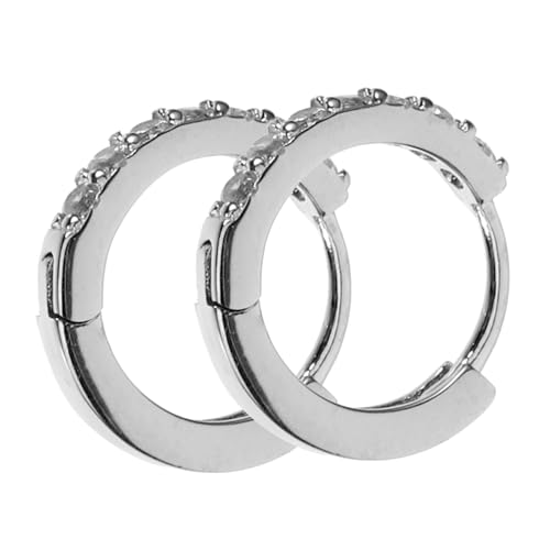 CIMAXIC Creolen Damen Sterling Silber Zirkonia Ohrstecker Kreisförmig Elegant Modisch Vielseitig Für Frauen Alltag von CIMAXIC
