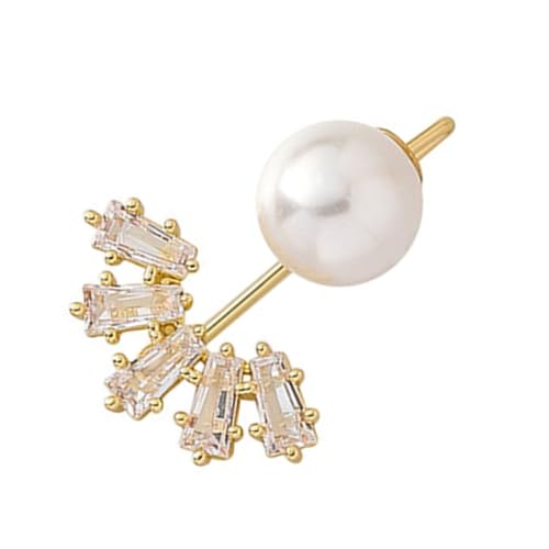 CIMAXIC Damen Sicherheitsbrosche mit Perle und Zirkonia Multifunktionale Anstecknadel Modische Langlebige Brosche zur Kleidungsbefestigung und Dekoration Elegant für Alltag und Party von CIMAXIC