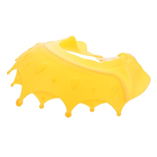 CIMAXIC Duschhaube Für Junge Mädchen Verstellbare Wasserdichte Badekappe Für Sicheres Haarewaschen Komfortable Und Tragbare Shampoo Schutzmütze Für Junge Mädchen Und Kleinkinder Gelb von CIMAXIC