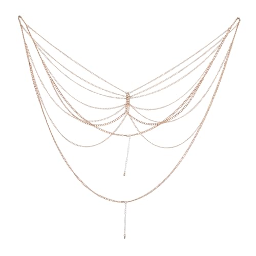 CIMAXIC Einstellbare Damen Body Chain aus Mehrlagige Brustkette für Strandpartys und Vielseitige Stylingmöglichkeiten Komfortabel und Elegant für Kleider Tops und Bademode von CIMAXIC
