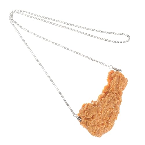 CIMAXIC Einzigartige Damen Halskette mit Kreativem Realistischem Brathähnchen Anhänger Modisches Ausgefallenes Schmuckstück für Frauen Auffälliges Accessoire für Partys und Alltag von CIMAXIC