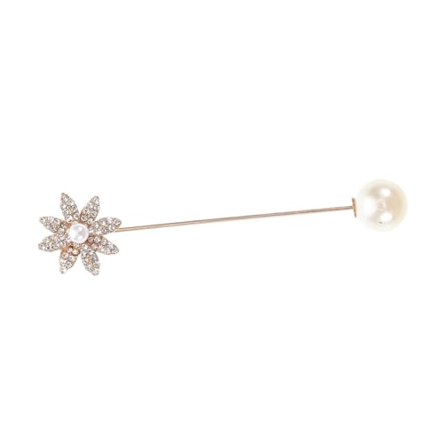 CIMAXIC Elegante Brosche mit Kunstperlen und Funkelnden Strasssteinen Blüten design Anstecknadel für Damen Modisches Schmuck accessoire für Anzüge Pullover Schals und Kleider Fein von CIMAXIC