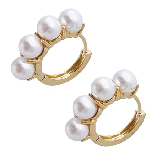 CIMAXIC Elegante Perlenohrringe Damen Schlichtes Design Langlebige Legierung Vielseitig Kombinierbar Modische Ohrstecker für Alltag Geschenk für Freundin Mutter und Braut von CIMAXIC