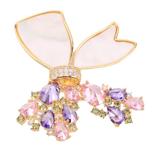 CIMAXIC Elegante Schmetterling-Brosche mit funkelnden Strasssteinen Modische Sicherheitsnadel für Damen Vielseitiges Accessoire für Mäntel Kleider Jacken und Schals Handgefertigter Schmuck von CIMAXIC